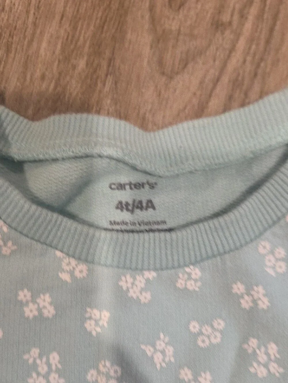 Carter's Light Teal Floral Ruffle Set Sizw 4t Fits Like 3t